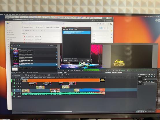 Photo of video editing software kdenlive being used on a desktop computer