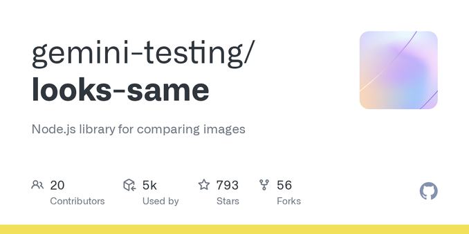 Node.js library for comparing images. Contribute to gemini-testing/looks-same development by creating an account on GitHub.