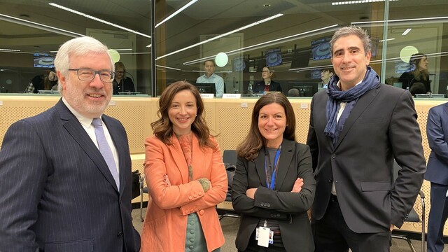 Mário Campolargo, Secretary of State for Digitalisation and Administrative Modernisation with Telecom team at the EU COUNCIL 