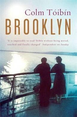 The cover of Colm Tóibín's book Broklyn.

The cover image shows two people -- a man and a woman -- leaning against the railing of a ship and staring out across an expanse of water, with a faint smudge of land at the horizon