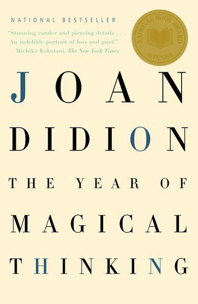 The cover of the book "The Year of Magical Thinking" by Joan Didion.

It is completely plain: On a cream background, the author and title are written in an all-caps serif font. There is no embellishment