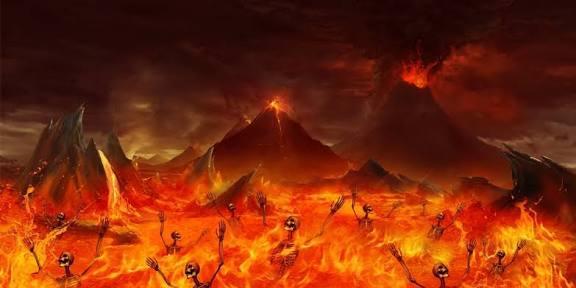 An artistic depiction of Judeo-Christian hell